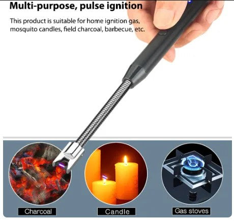 Electric USB Rechargeable Arc Lighter – Windproof Flameless Candle & Kitchen BBQ Lighter